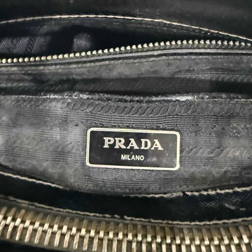 Prada Black Saffiano Patent Leather Parabole Tote - Picture 14 of 16